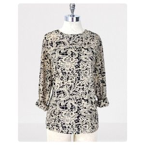 vintage 90's lace look blouse